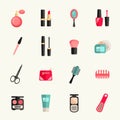 Beauty and makeup icon set. Vector Illustration