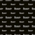 Beauty Moments Phrase Seamless Pattern Design Royalty Free Stock Photo