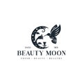 Humming Bird and Flower Moon Logo