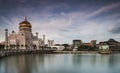 Beauty Mosque in Bandar Seri Begawan, Brunei Darussalam. Royalty Free Stock Photo