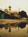 the beauty of the mosque which is located in the poor area