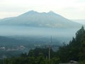 The beauty of Mount Salak, West Java, Indonesia in the morning Royalty Free Stock Photo