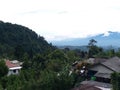 The beauty of Mount Salak, West Java, Indonesia in the morning on the other hand.. So beautiful as far as the eye can see Royalty Free Stock Photo