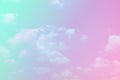 beauty multicolor abstract image freshness air on sky fluffy clouds pastel on white cloud. colorful layer