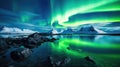 Beauty and mystery of Icelands northern lights AI generated