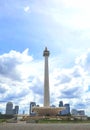 The beauty of the National Monument & x28;Monas& x29; in Jakarta, Indonesia Royalty Free Stock Photo