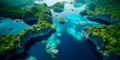 beauty of natural archipelagos from above, highlighting the patterns created by interconnected islands, reefs, and Royalty Free Stock Photo