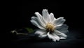 Beauty in nature Gerbera daisy on black background generated by AI Royalty Free Stock Photo