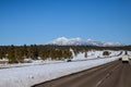 Desert Highway scenic desert landscape in Arizona Royalty Free Stock Photo