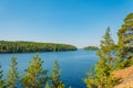 The beauty of nature of the island of Valaam. The unique nature of Karelia. Lake Ladoga, Russia
