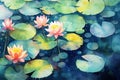 Beauty nature lotus lily background summer floral green water flower blossom plant Royalty Free Stock Photo