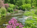 The Beauty of Nature: Mesmerizing River Creating a Breathtaking Garden Escape