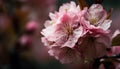 Beauty in nature's romantic cherry blossom bouquet generated by AI