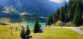 Beauty of nature in Switzerland at Titils Mounten, lakes,rivers and tree. Europe. Royalty Free Stock Photo