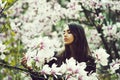 Beauty and nature, youth and freshness, spring and summer, magnolia Royalty Free Stock Photo