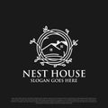 Beauty Nest house logo design template, best for building house logo idea