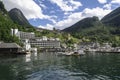 Beauty of Norway, hotels in Hellesylt Royalty Free Stock Photo