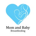 Beauty Nurse Lactating Mom Baby, Mommy Mother breastfeeding Lactation logo illustration