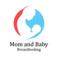 Beauty Nurse Lactating Mom Baby, Mommy Mother breastfeeding Lactation logo illustration