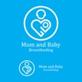 Beauty Nurse Lactating Mom Baby, Mommy Mother breastfeeding Lactation logo illustration Royalty Free Stock Photo