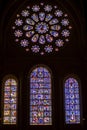 Beauty old stained-glass windows in Cathedral of O