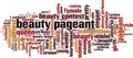 Beauty pageant word cloud Royalty Free Stock Photo