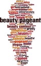Beauty pageant word cloud Royalty Free Stock Photo