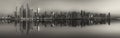 The beauty panorama of Dubai, black and white