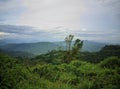 Beauty panorama in the village, indonesia mountains