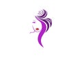 Beauty parlour, Skincare, Salon logo design, Vector illustration