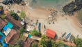 Beauty Pathem beach aerial view landscape, Goa state in India. Royalty Free Stock Photo