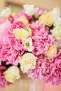 Beauty peonies and roses