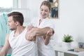 Beauty physiotherapist at work Royalty Free Stock Photo