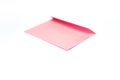 Beauty pink envelope; branding mock up; front view Royalty Free Stock Photo
