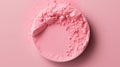 Beauty pink make-up powder product texture as abstract makeup cosmetic background, crushed cosmetics, generative ai