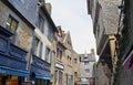 Mont Saint Michele, buildings street view - France, Normandy.