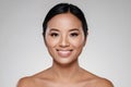 Beauty portrait of a beautiful half naked asian woman Royalty Free Stock Photo