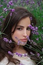 Beauty portrait in lavender