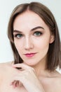 Beauty portrait of a pretty girl with makeup Royalty Free Stock Photo