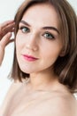 Beauty portrait of a pretty girl with makeup Royalty Free Stock Photo