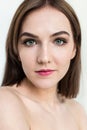 Beauty portrait of a pretty girl with makeup Royalty Free Stock Photo