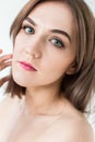 Beauty portrait of a pretty girl with makeup Royalty Free Stock Photo