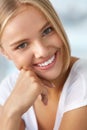 Beauty Portrait Of Woman With Beautiful Smile Fresh Face Smiling Royalty Free Stock Photo