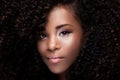 Beauty portrait of young african american girl. Royalty Free Stock Photo