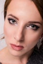 Beauty portrait of a young grey eyed woman Royalty Free Stock Photo