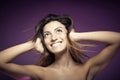 Beauty portrait of young smiling woman Royalty Free Stock Photo