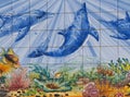 The beauty of Portugal - beautiful tiles with dolphins in Lagos