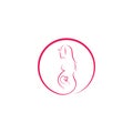 beauty pregnant women vector icon