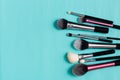 Beauty products, everyday make-up brushes, cosmetics Royalty Free Stock Photo