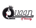 Beauty queen logo with female head with royal crown